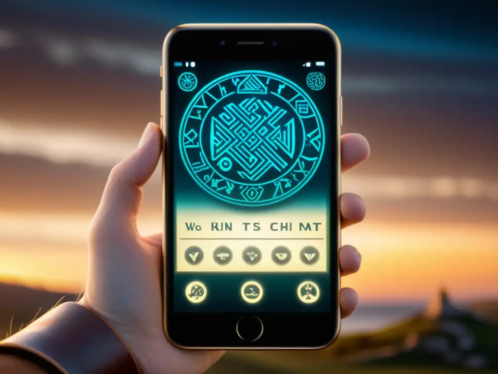 Una app para descifrar runas vikingas con detalles fascinantes y paisajes antiguos