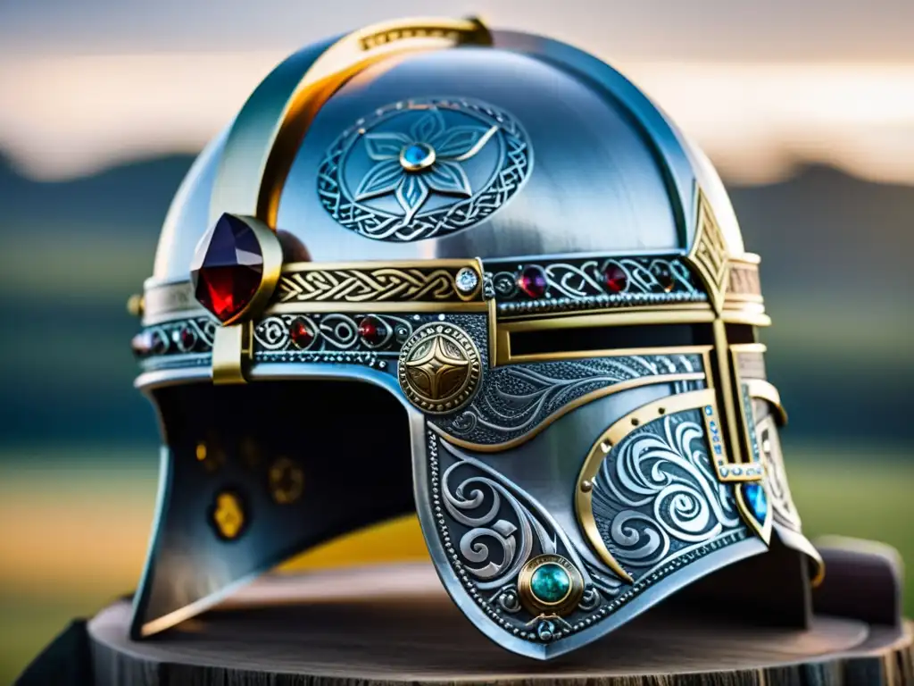 Transformación de armadura vikinga en joyería: un casco convertido en una exquisita y detallada pieza de joyería