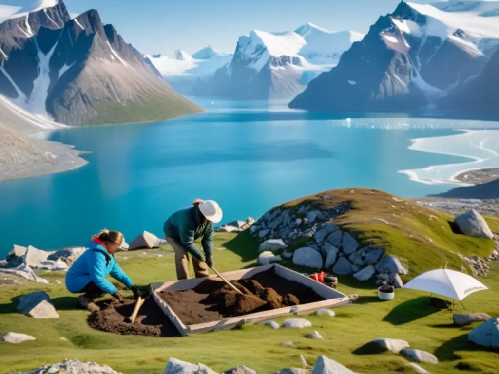 Excavación de Vikingos en Greenland: Tesoros ancestrales Arqueólogos excavan con cuidado restos vikingos en Groenlandia, revelando su herencia cultural