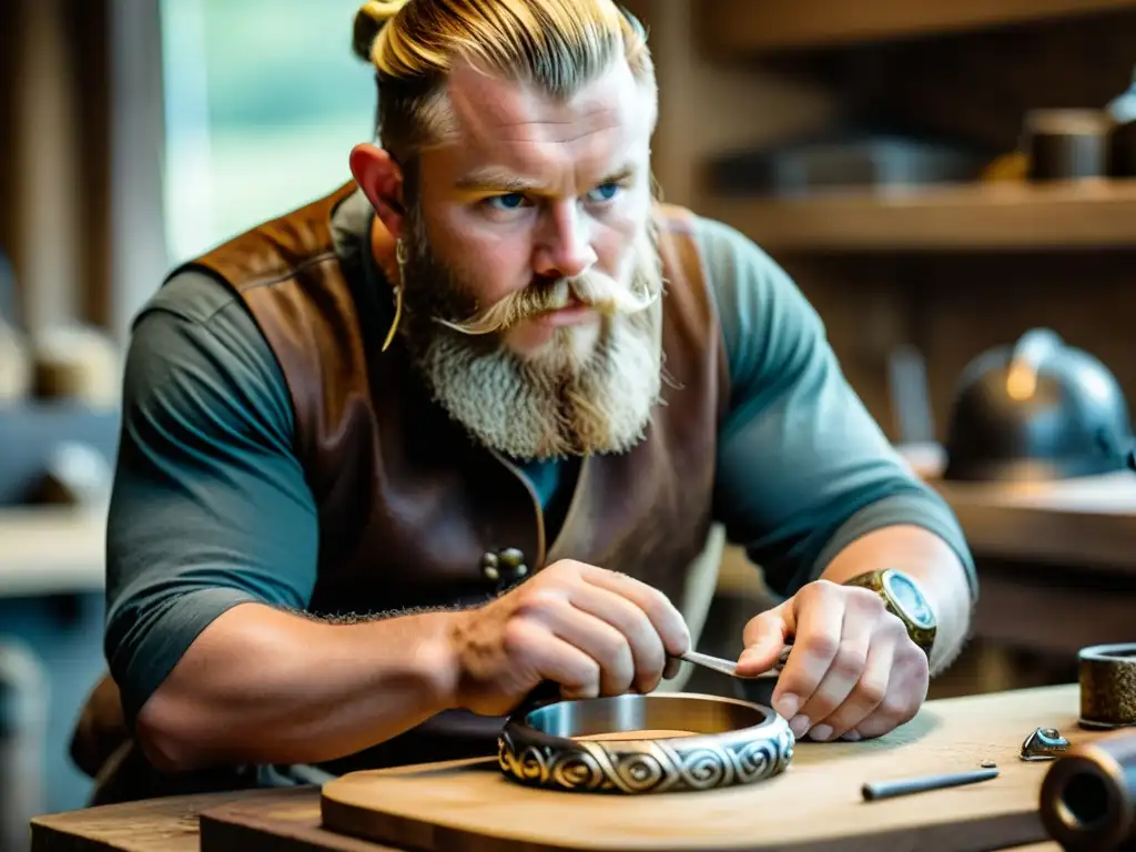 Artesano recrea anillo vikingo con detalle, reflejando el significado de estos en la sociedad nórdica