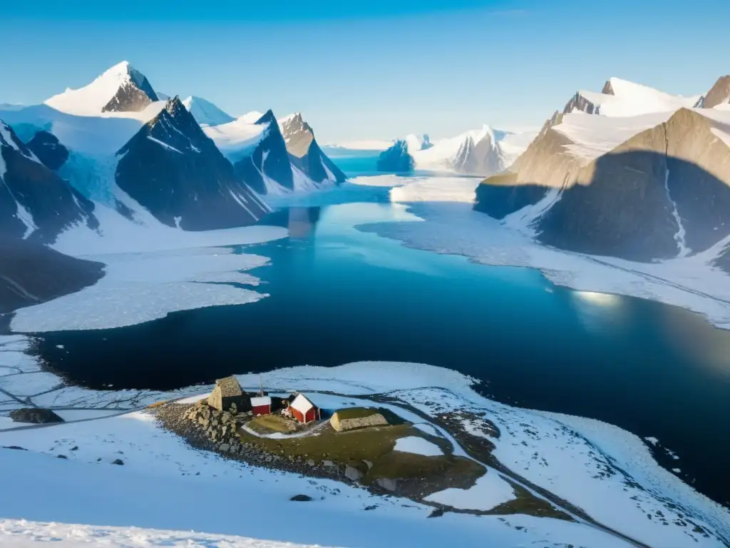 Asentamientos vikingos perdidos en Groenlandia: ruinas entre paisajes helados y montañas nevadas