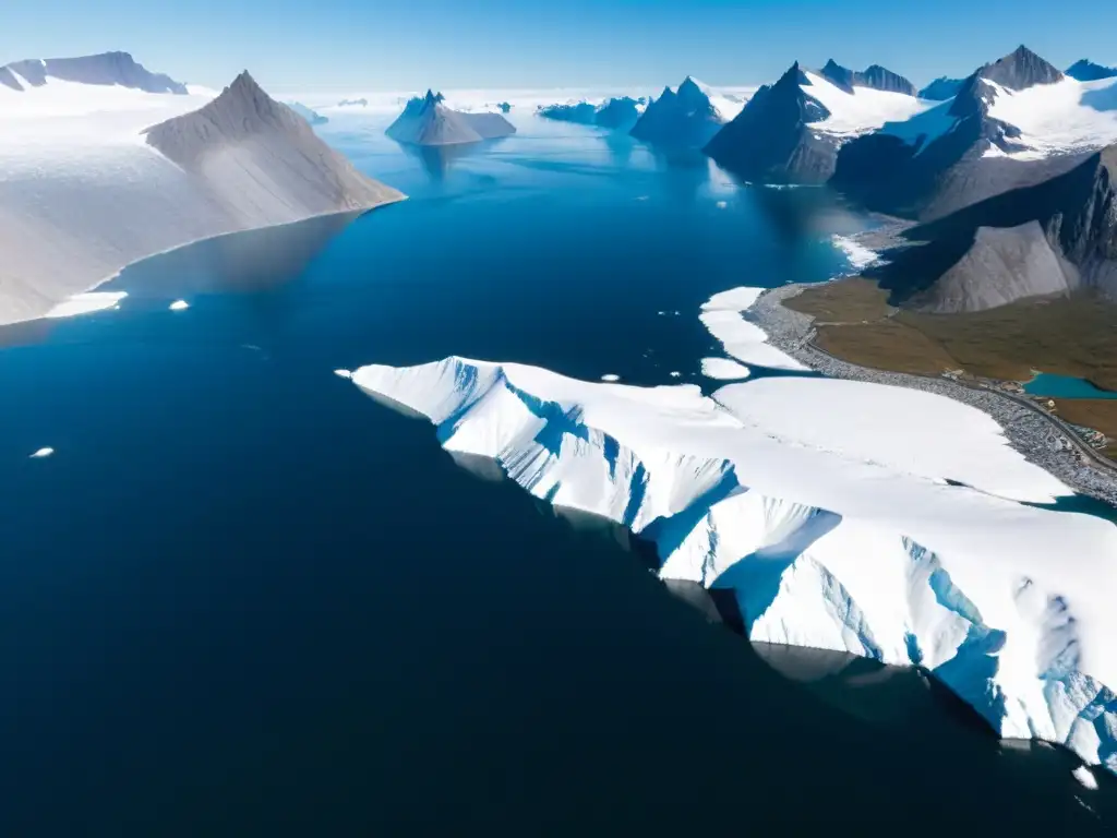 Explora los asentamientos vikingos perdidos en Groenlandia, con sus fiordos helados y montañas nevadas, iluminados por el sol ártico