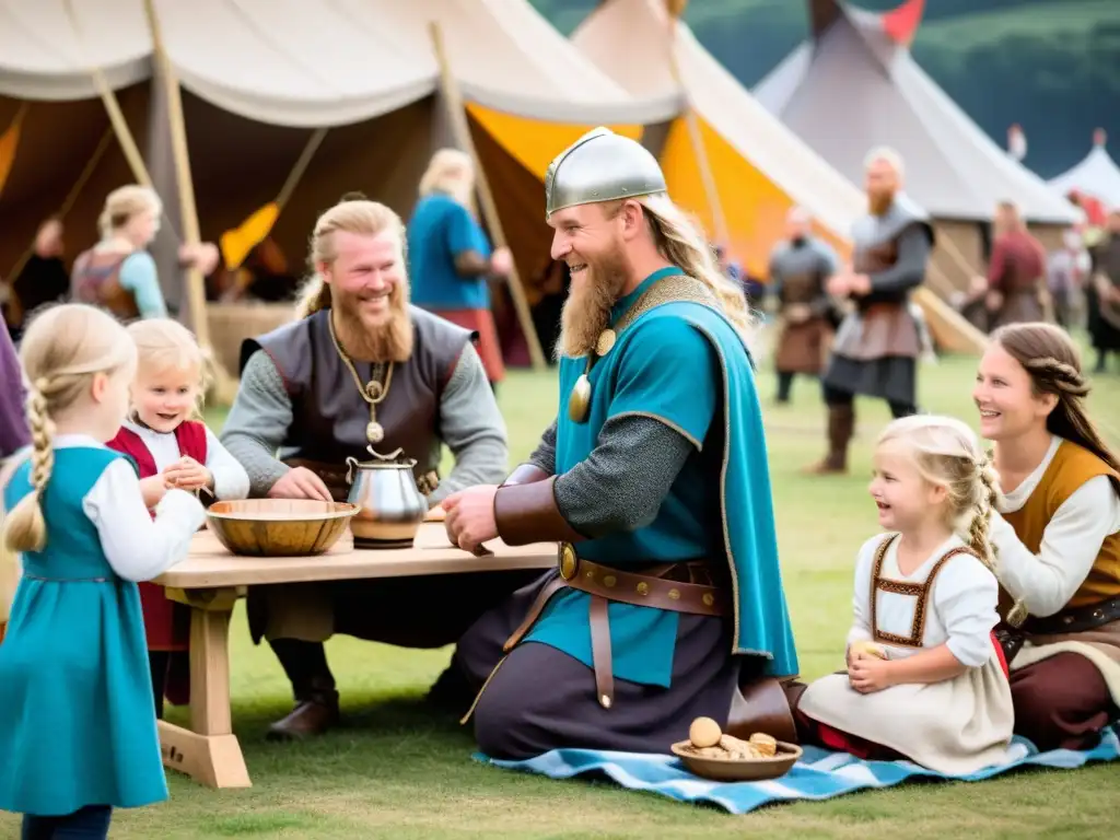 Disfruta de la atmósfera vibrante de festivales vikingos para familias, con juegos tradicionales y actividades educativas para todas las edades