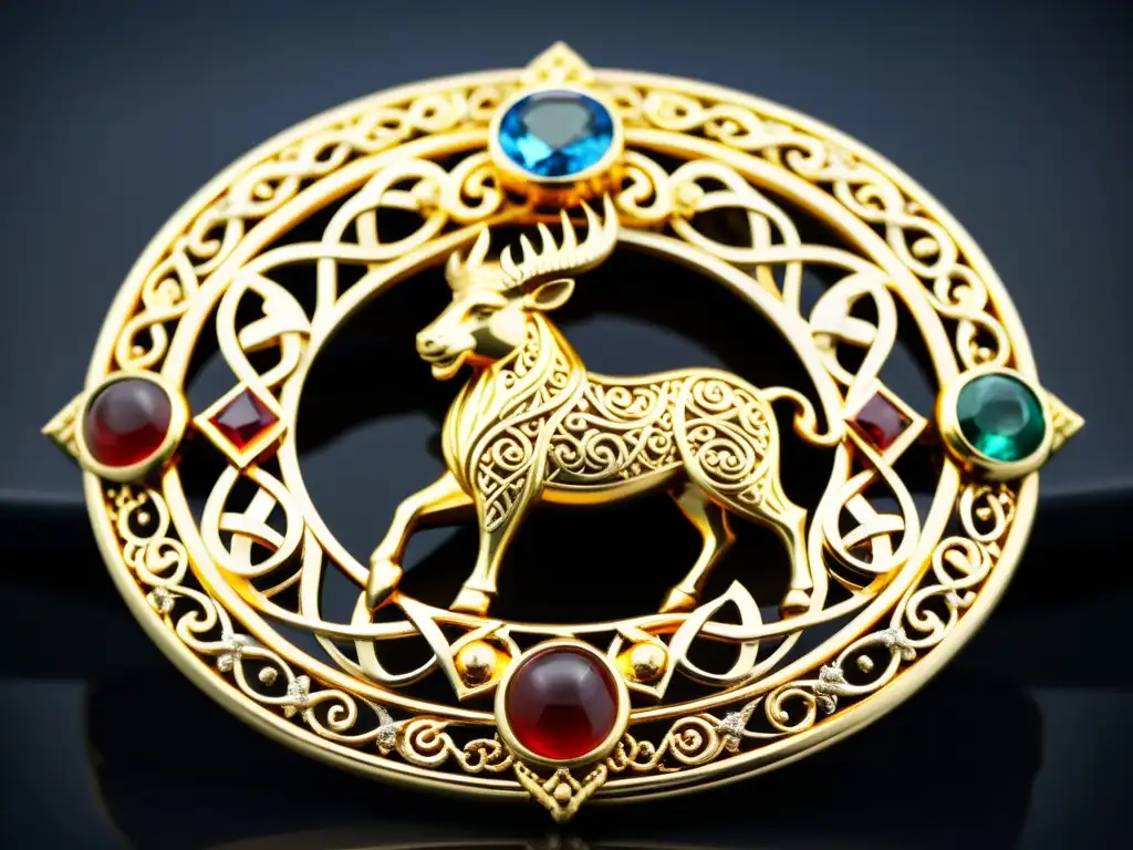 Una broche vikingo único en plata y oro, con motivos animales entrelazados y filigrana, joyas vikingas más codiciadas