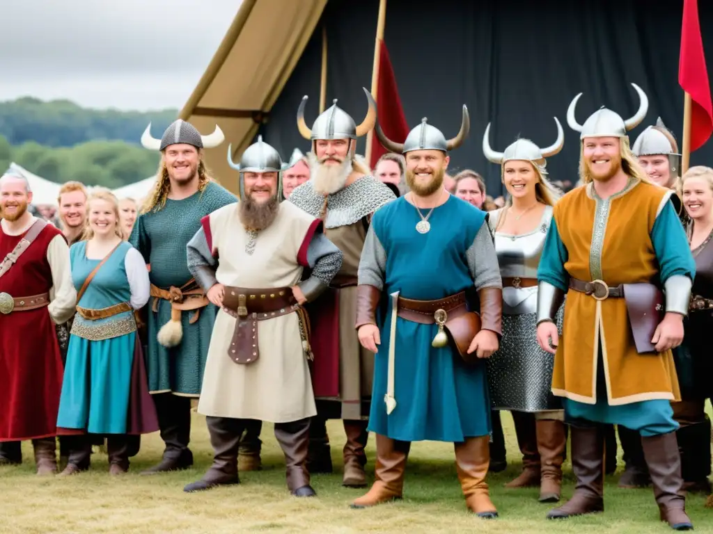 Concursos de vestuario vikingo en festivales: Competencia animada con trajes auténticos y detallados