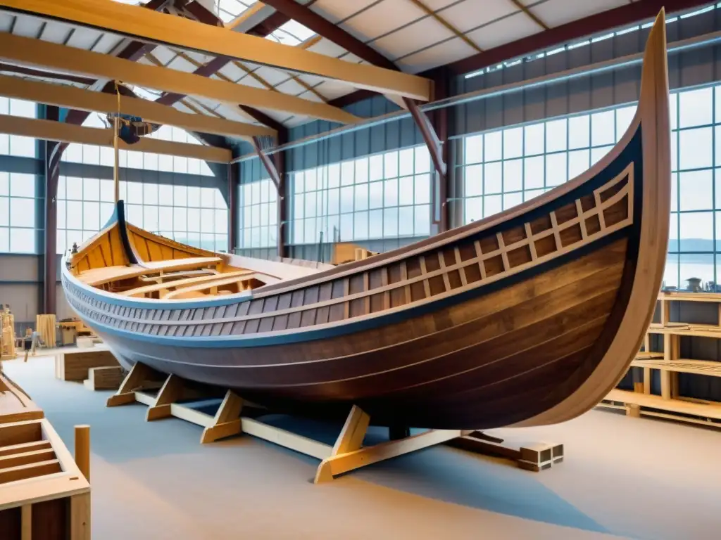 Vikingos: Arte y precisión en construcción naval Construcción de barcos vikingos con diseño matemático y artesanal detallado