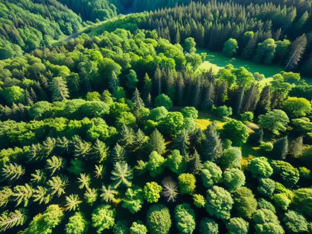Bosque escandinavo: luz y misterio de la historia vikinga Densa selva escandinava con luz solar filtrándose entre árboles, revelando la diversidad de la dendrocronología para fechar legado vikingo