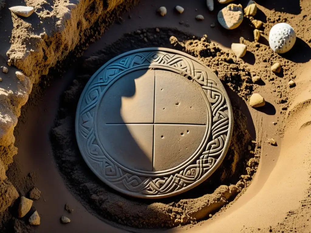 Excavación arqueológica: Descubriendo un escudo vikingo ancestral Descubrimiento de un escudo vikingo enterrado, reflejo de aventuras vikingas provocaron tensiones