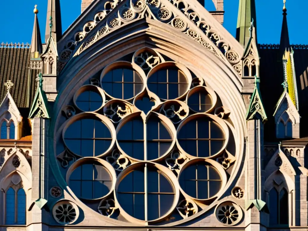 Detalle de la Catedral de Nidaros en Trondheim, Noruega, Capital de los Reyes Vikingos en Noruega