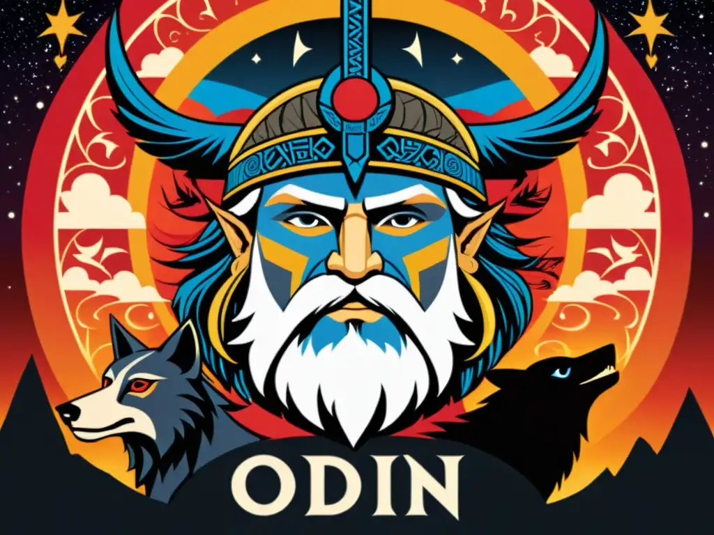 Odin y Hunab Ku, dioses de la Mitología Nórdica y Maya, unidos en un paisaje mítico