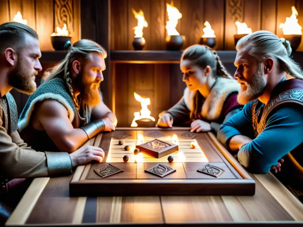 Un emocionante juego de mesa vikingo en un ambiente místico con diseño de mesa vikingo