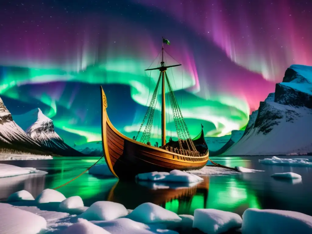 Una emocionante odisea vikinga bajo la aurora boreal en aguas heladas