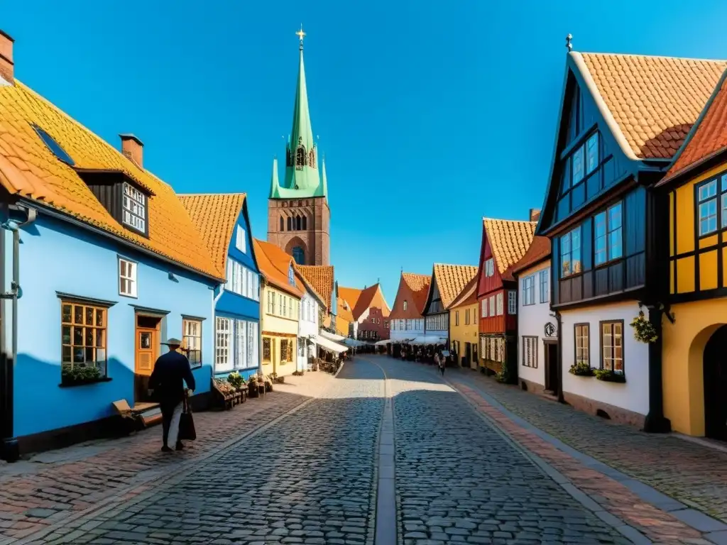 Descubre la encantadora Ribe, ciudad más antigua de Dinamarca, con calles empedradas y casas medievales coloridas