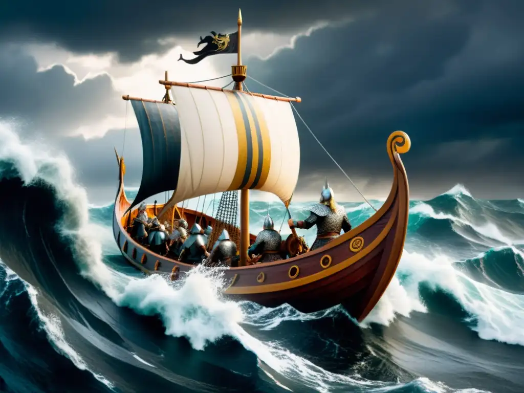 Un épico viaje en un drakkar vikingo surcando mares turbulentos