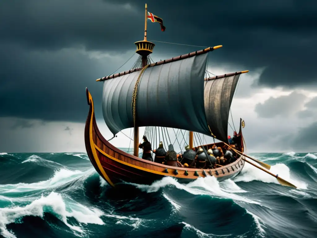 Un épico viaje en un drakkar vikingo enfrentando tormentas