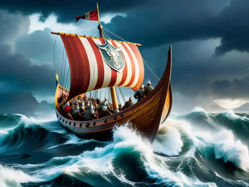 Épico viaje de un drakkar vikingo en aguas turbulentas