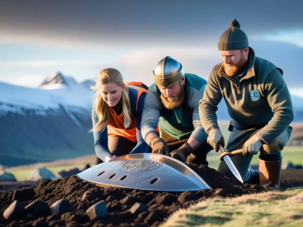 Un equipo de arqueólogos descubre artefactos vikingos en paisaje nórdico