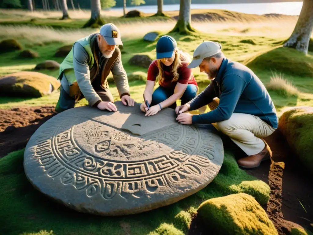 Excavación meticulosa de runa vikinga, preservación para futuras generaciones