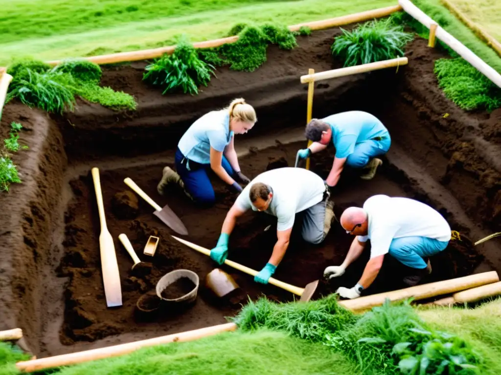 Excavación de sitio funerario vikingo en Repton, Inglaterra