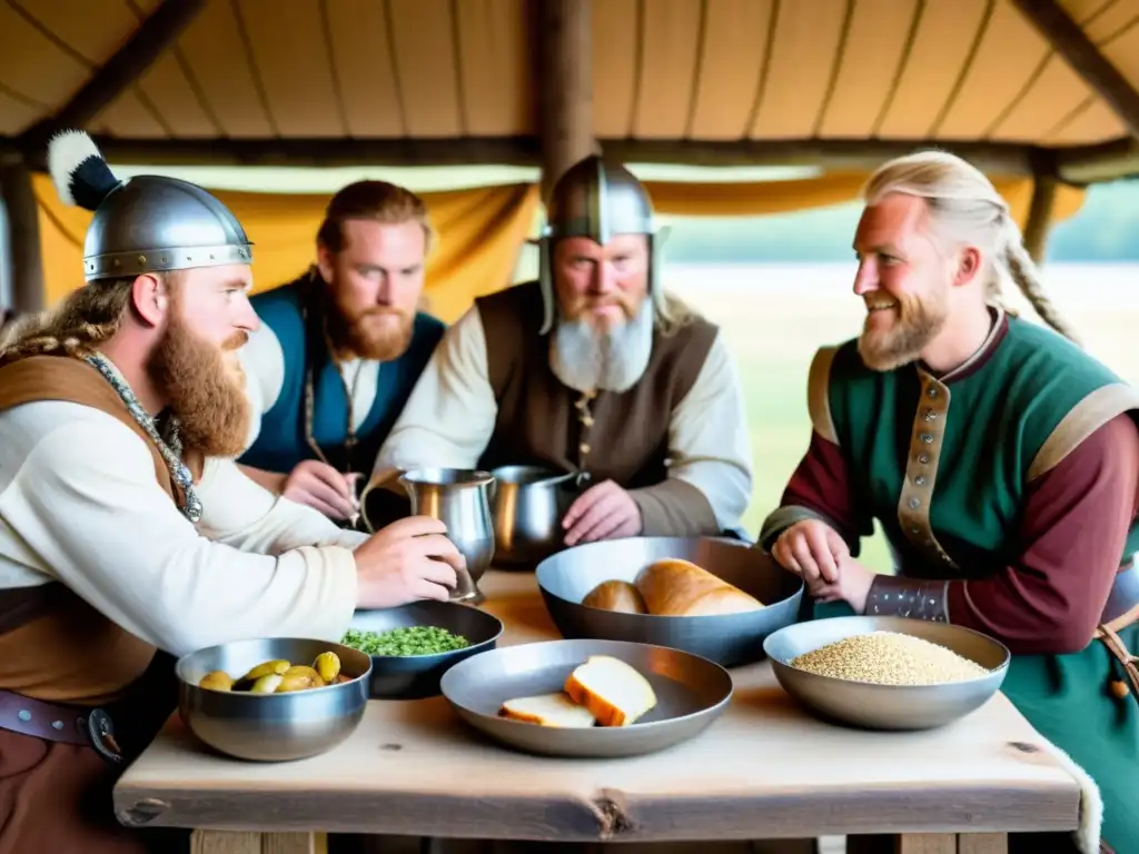 Un festín vikingo con autenticidad y modernidad: reenactores disfrutan de alimentos víkings con Cereales antiguos en la dieta