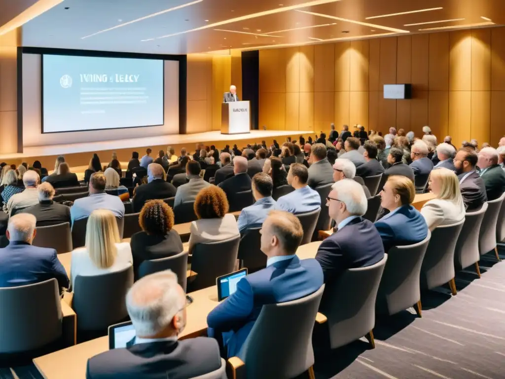 Un grupo diverso escucha atentamente un conferenciante sobre el legado vikingo en conferencias