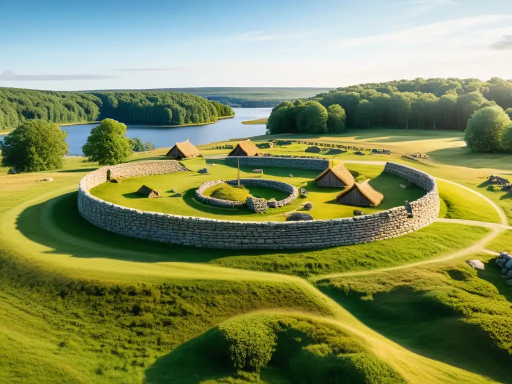 Descubre la historia de Birka: Ruinas vikingas y paisaje sereno de este antiguo asentamiento en Suecia