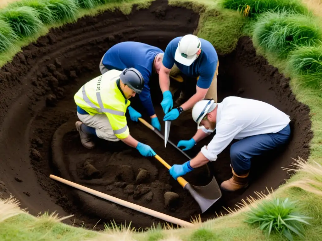 Historiadores y arqueólogos excavan un sitio vikingo para futuras series sobre vikingos