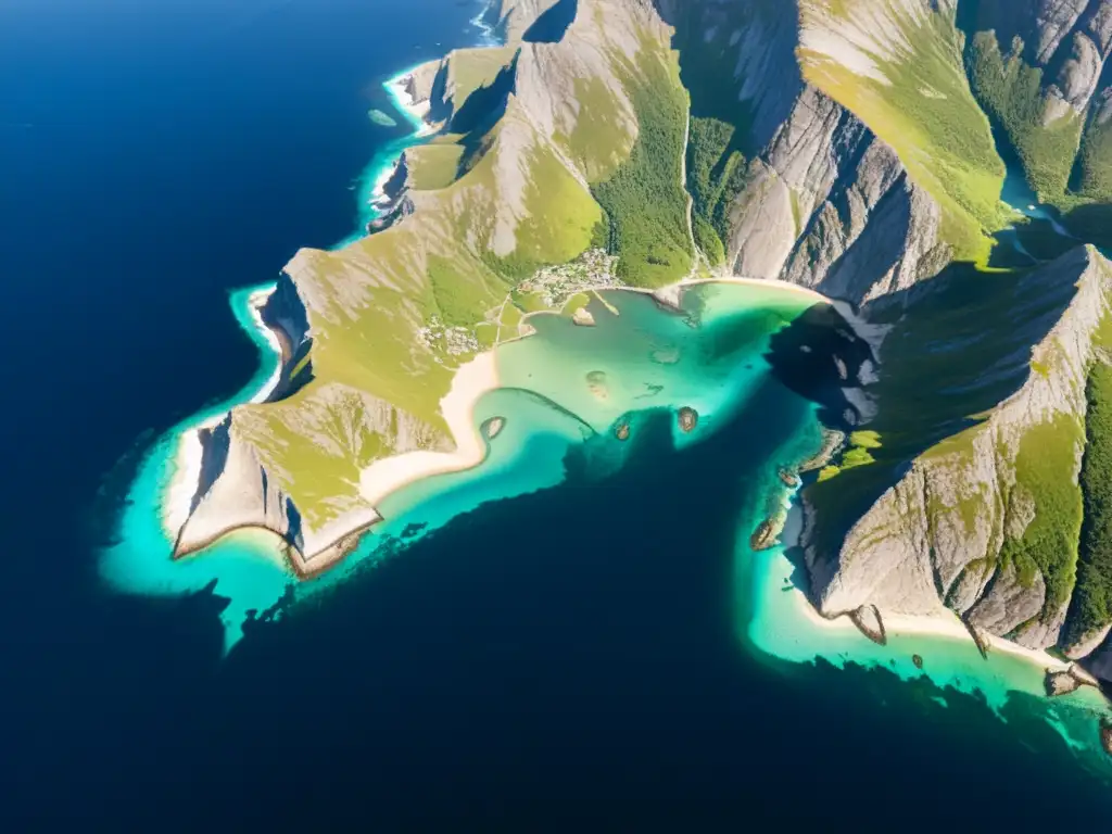 Una imagen satelital de alta resolución muestra la impresionante costa de Noruega y las antiguas rutas vikingas perdidas entre fiordos y entradas