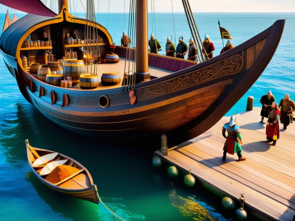 Intercambio gastronómico entre vikingos y europeos en el puerto medieval Impacto gastronomía europea incursiones vikingas: Vikingos desembarcan especias en puerto medieval