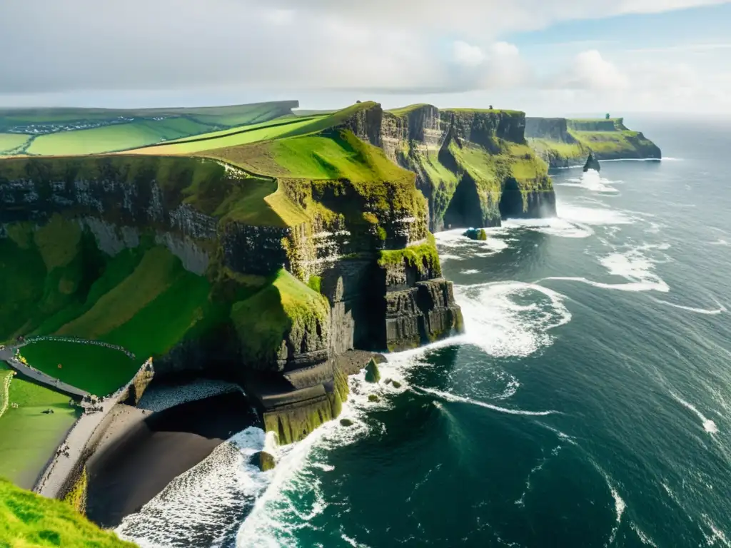 Impresionante paisaje de los Acantilados de Moher en Irlanda, escenario real de 'Vikings'