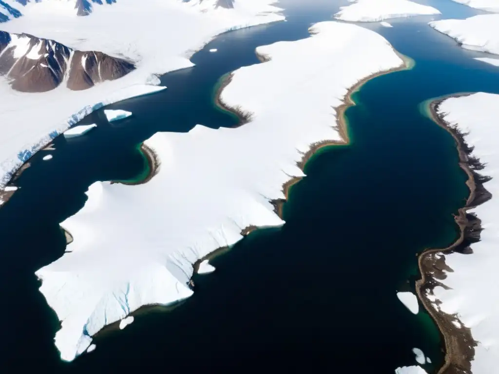 Impresionante paisaje helado de Groenlandia con glaciares y asentamientos vikingos