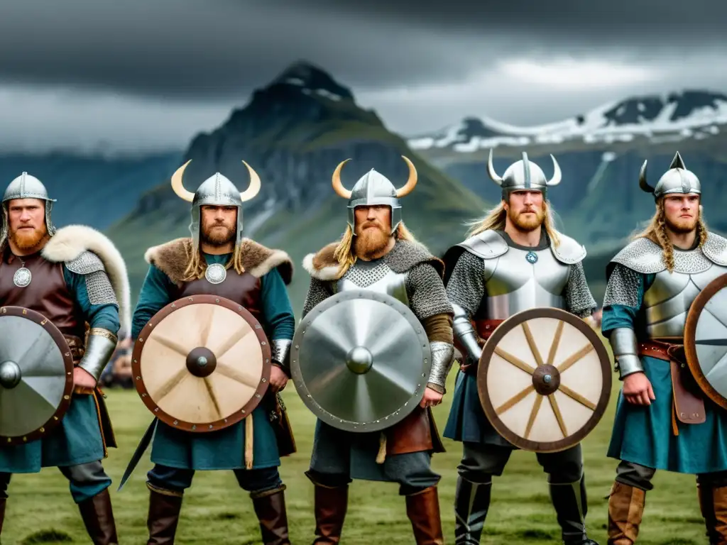 Una intensa competencia vikinga de habilidad y fuerza en un paisaje nórdico épico