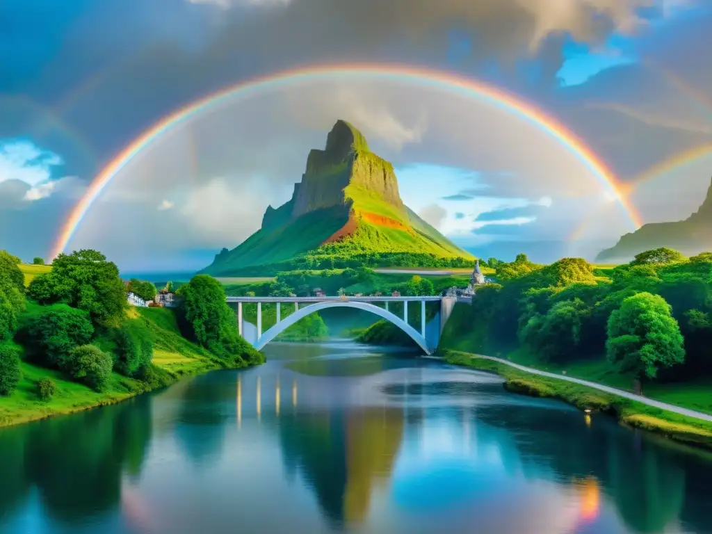 El arcoíris de Bifrost une Asgard y Midgard en la mitología nórdica