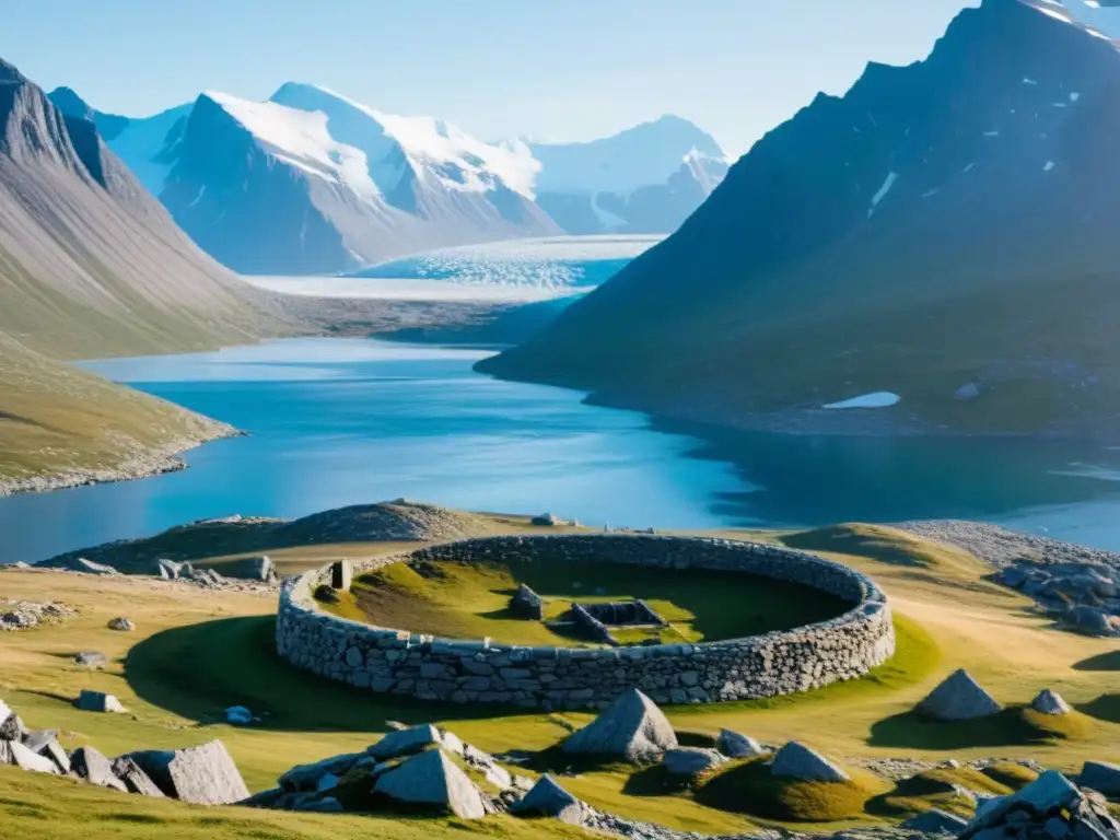 Ruinas de asentamientos vikingos en Groenlandia, reflejando la historia y la dureza del entorno ártico