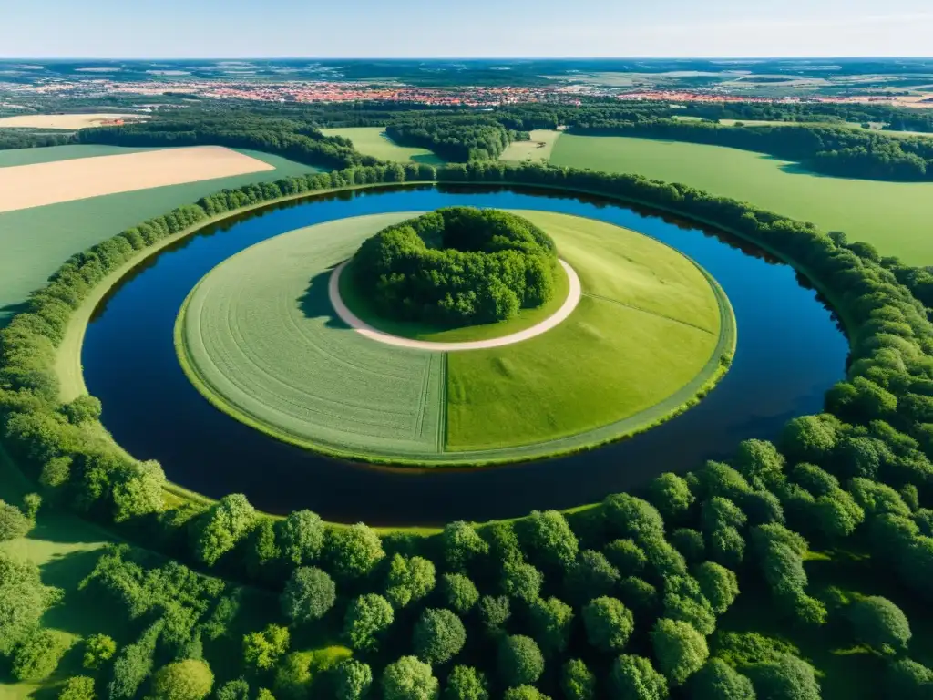 Valle de los Reyes Vikingos en Uppsala, majestuosos túmulos y exuberante entorno bajo cielo azul claro