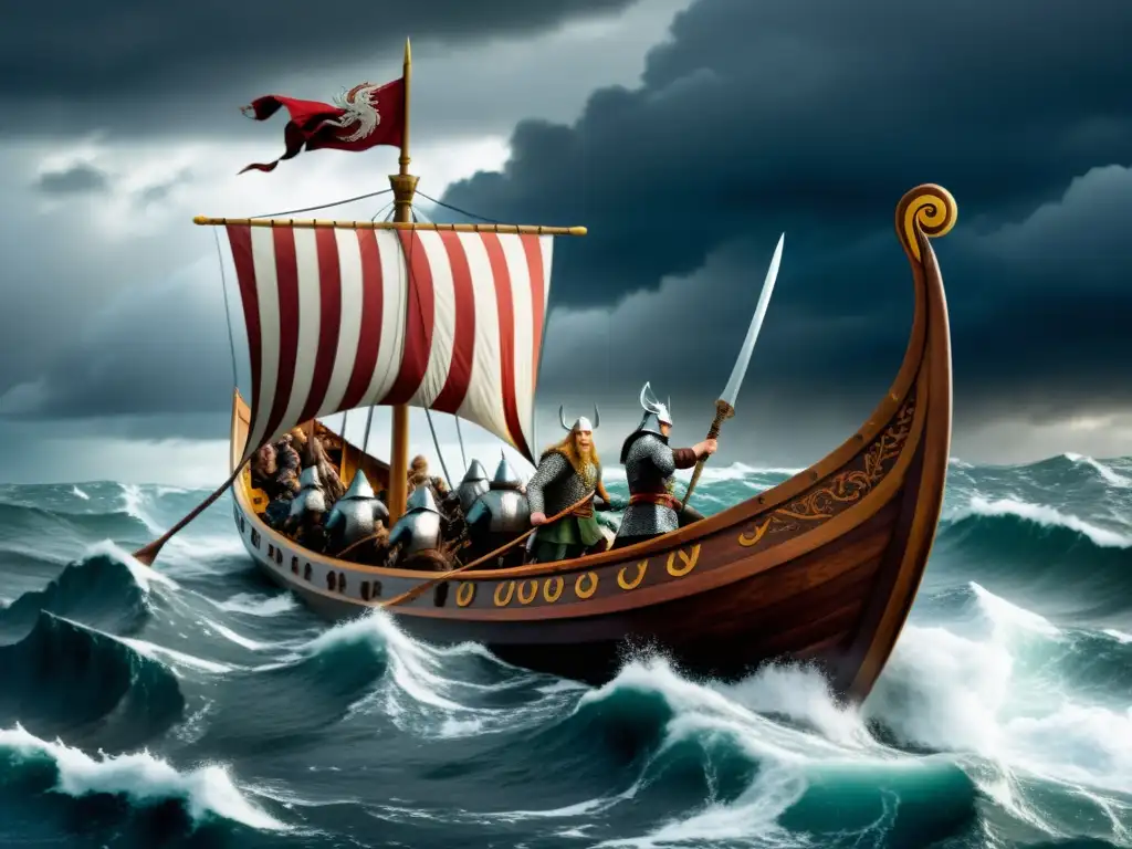 Vikingos en una expedición épica con mitología en las expediciones vikingas