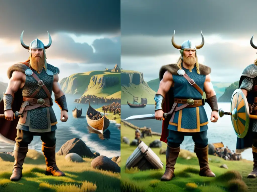 Comparación visual de la evolución gráfica en videojuegos vikingos, desde 8 bits hasta 8K